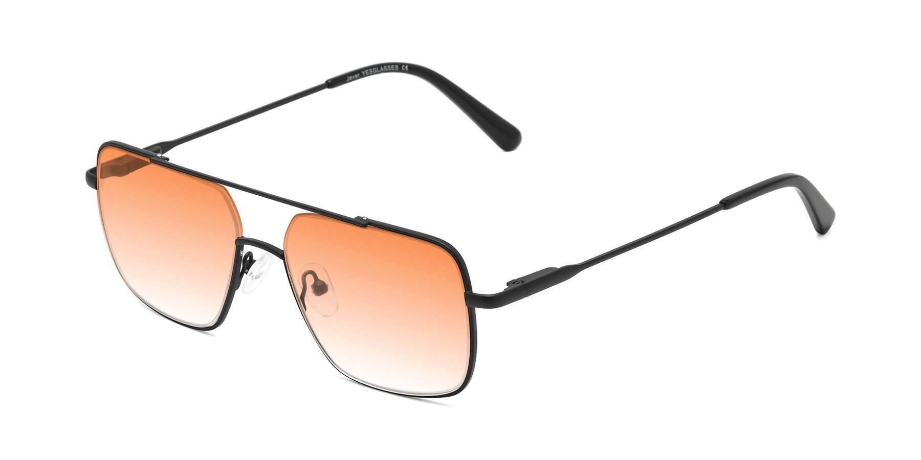 Angle of Jever in Black with Orange Gradient Lenses