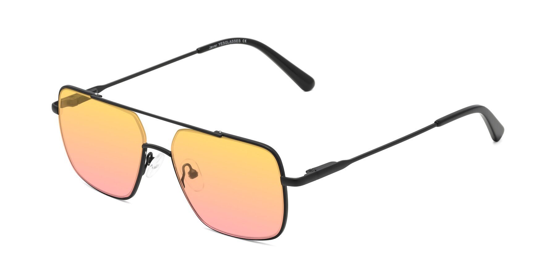Angle of Jever in Black with Yellow / Pink Gradient Lenses