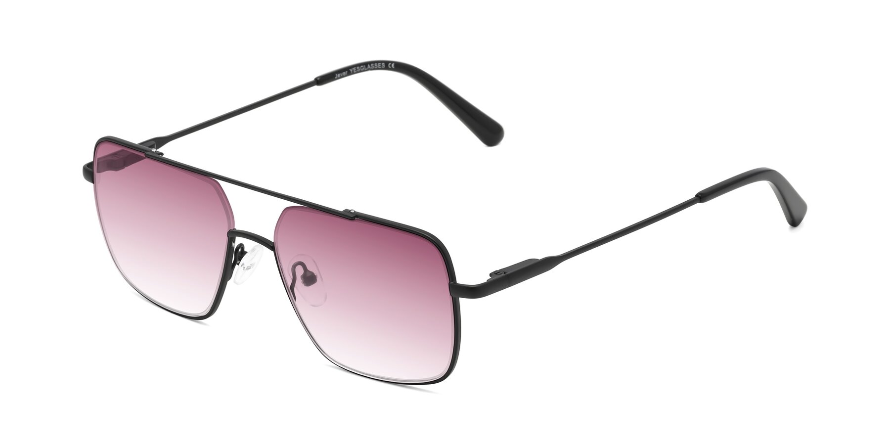 Angle of Jever in Black with Wine Gradient Lenses