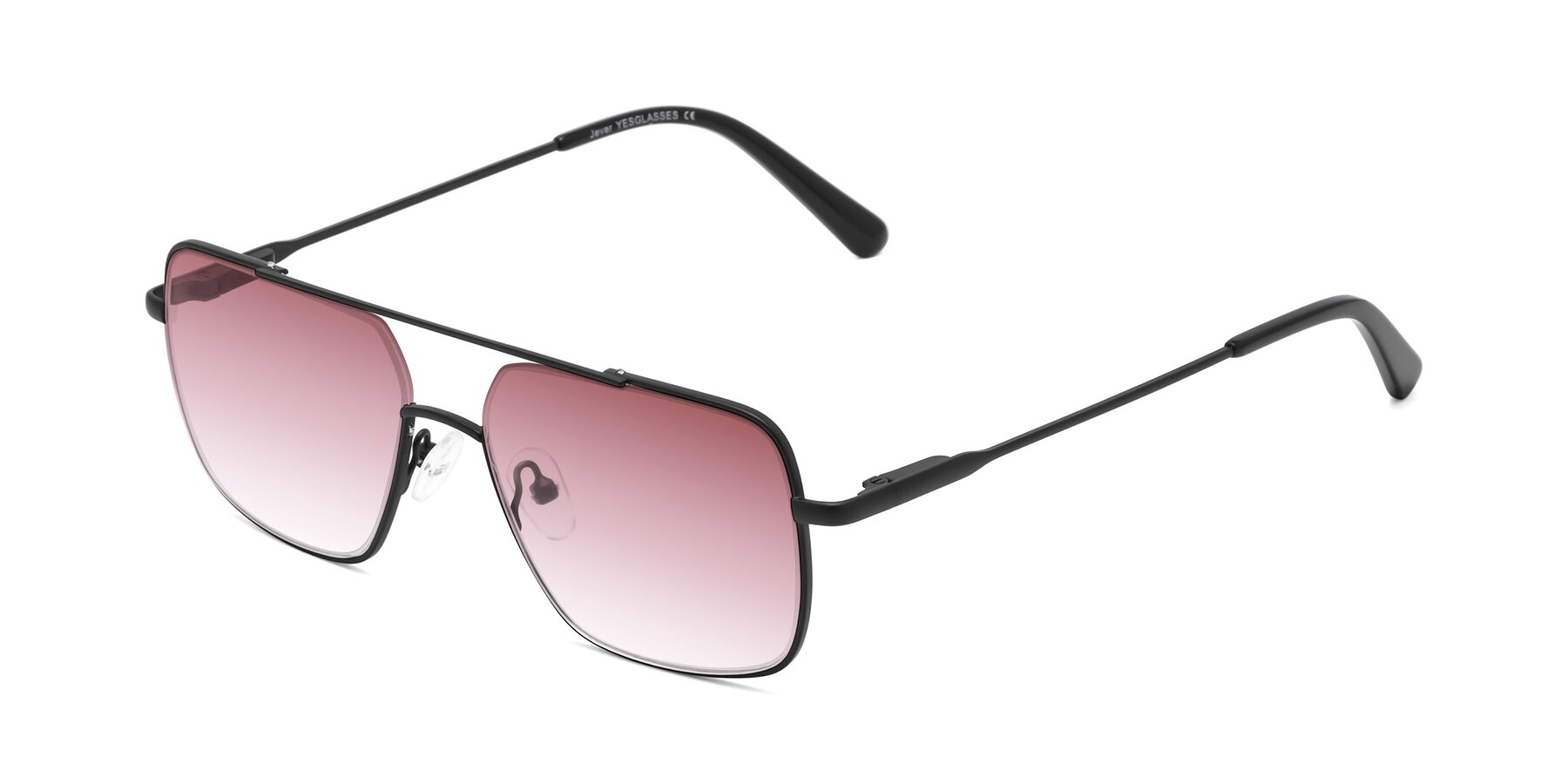 Angle of Jever in Black with Garnet Gradient Lenses