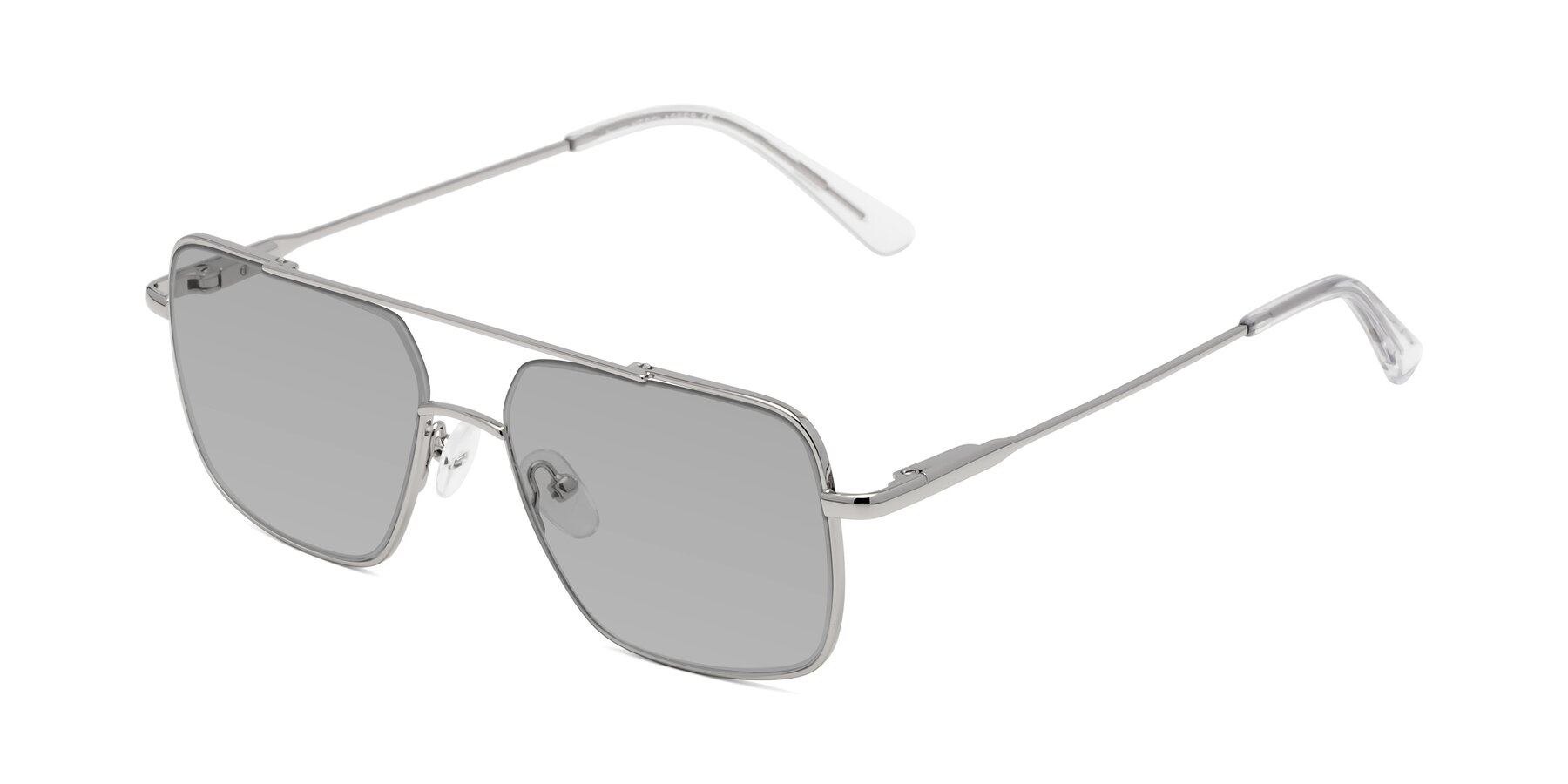 Angle of Jever in Silver with Light Gray Tinted Lenses