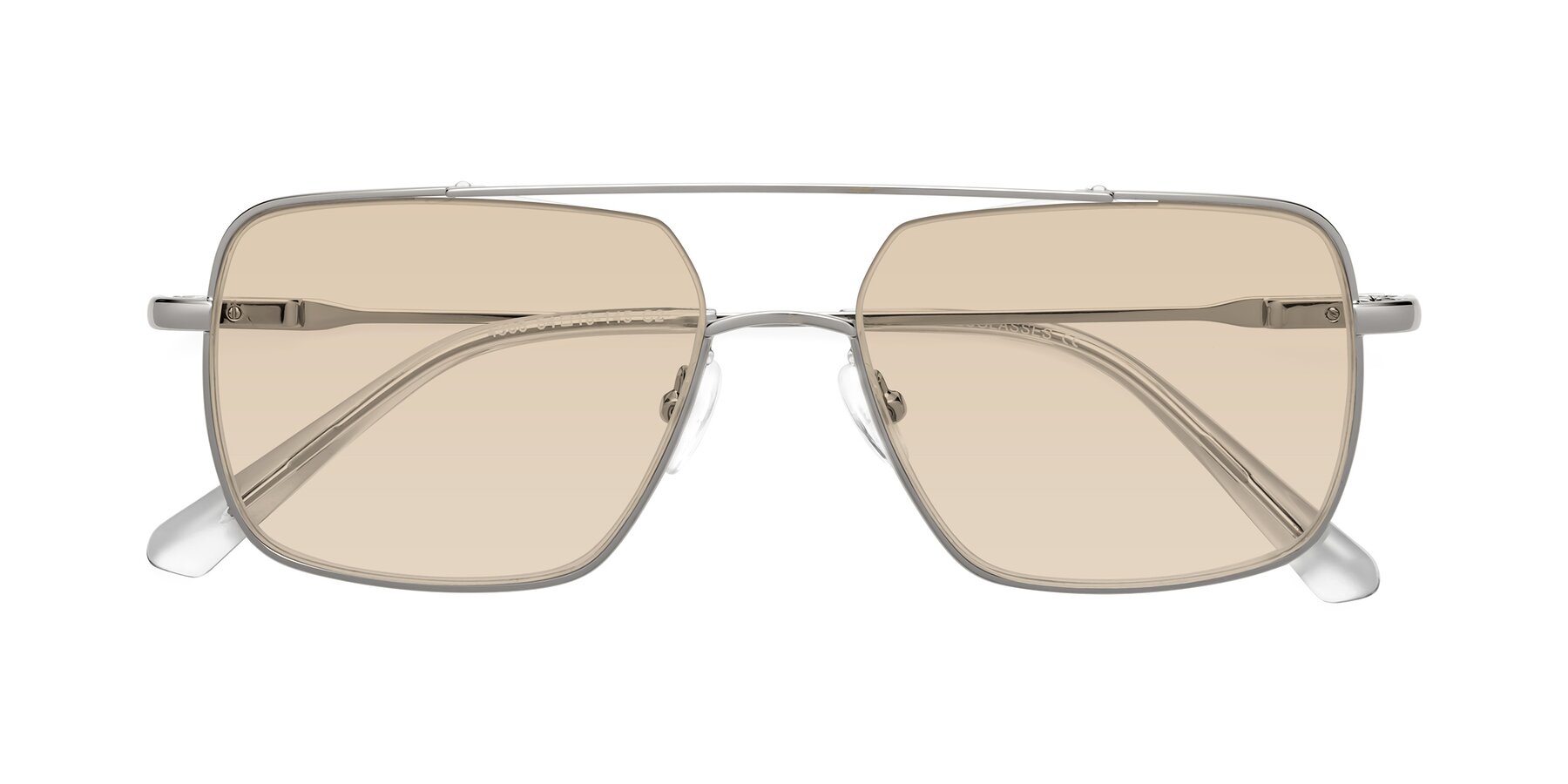 Folded Front of Jever in Silver with Light Brown Tinted Lenses
