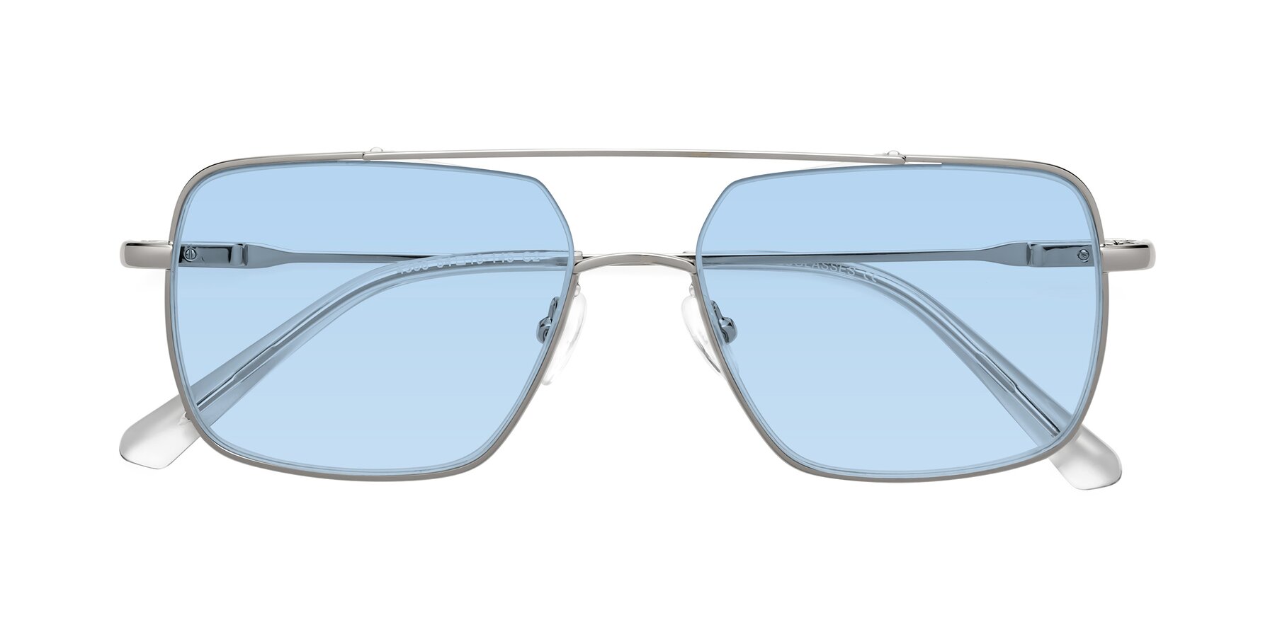 Folded Front of Jever in Silver with Light Blue Tinted Lenses