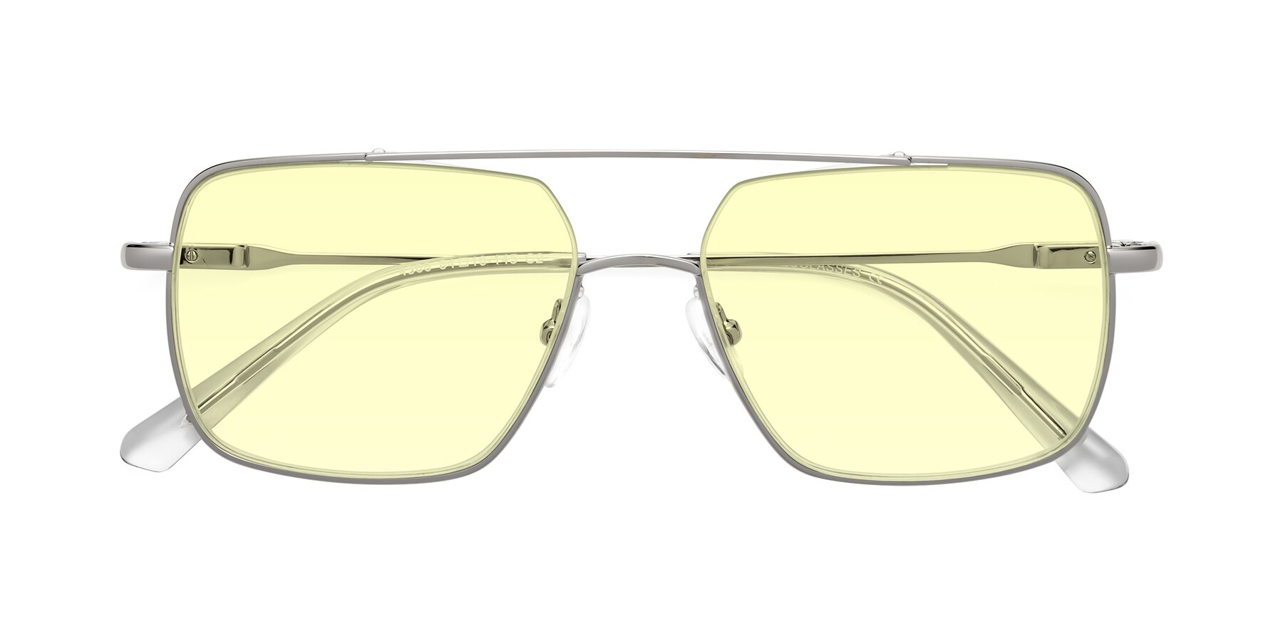 Folded Front of Jever in Silver with Light Yellow Tinted Lenses