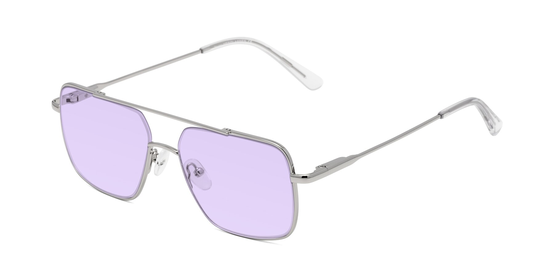 Angle of Jever in Silver with Light Purple Tinted Lenses