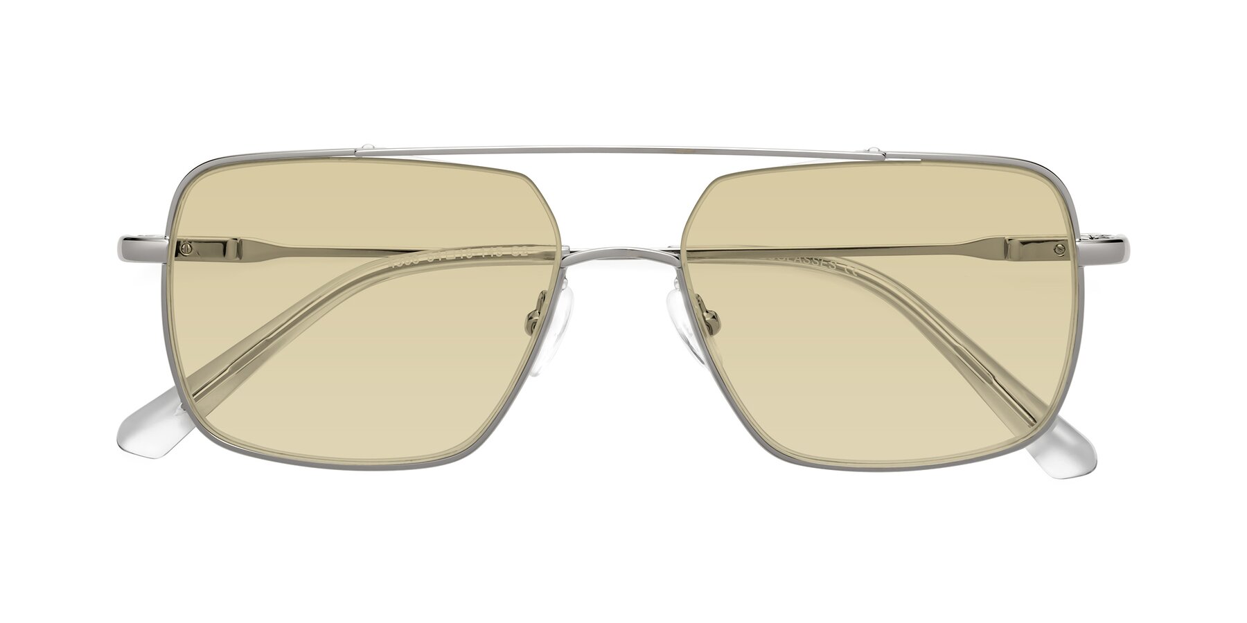 Folded Front of Jever in Silver with Light Champagne Tinted Lenses