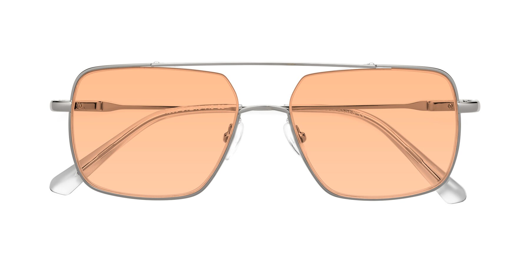 Folded Front of Jever in Silver with Light Orange Tinted Lenses
