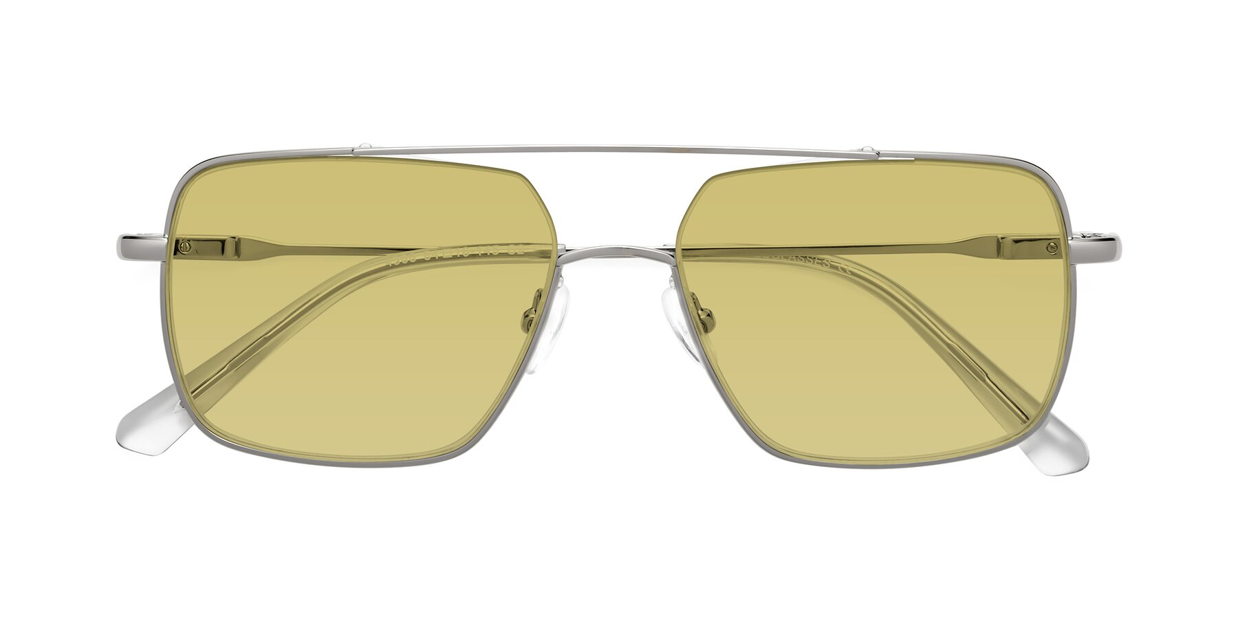 Folded Front of Jever in Silver with Medium Champagne Tinted Lenses