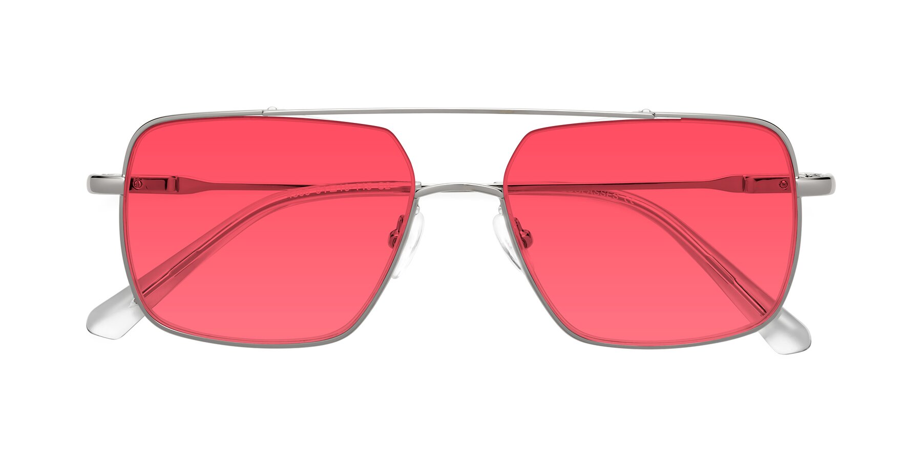 Folded Front of Jever in Silver with Red Tinted Lenses