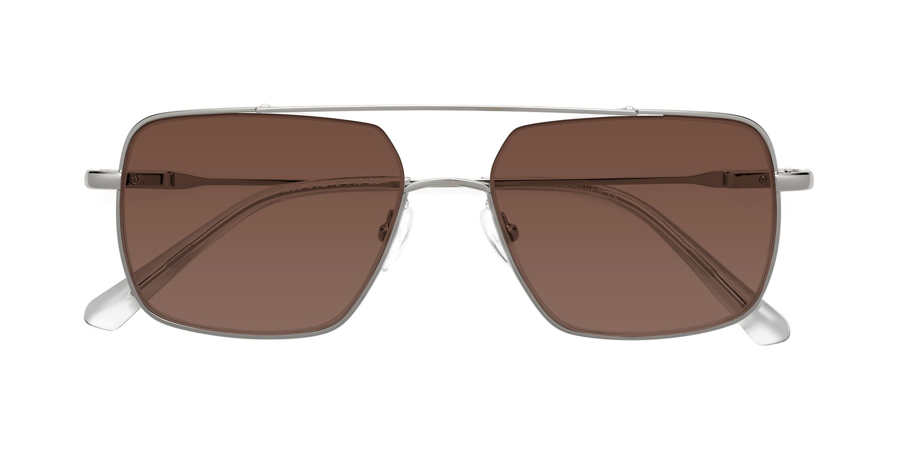 Folded Front of Jever in Silver with Brown Tinted Lenses
