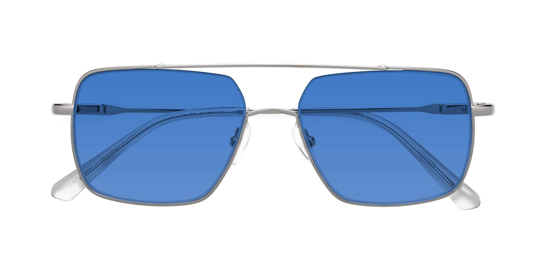Folded Front of Jever in Silver with Blue Tinted Lenses