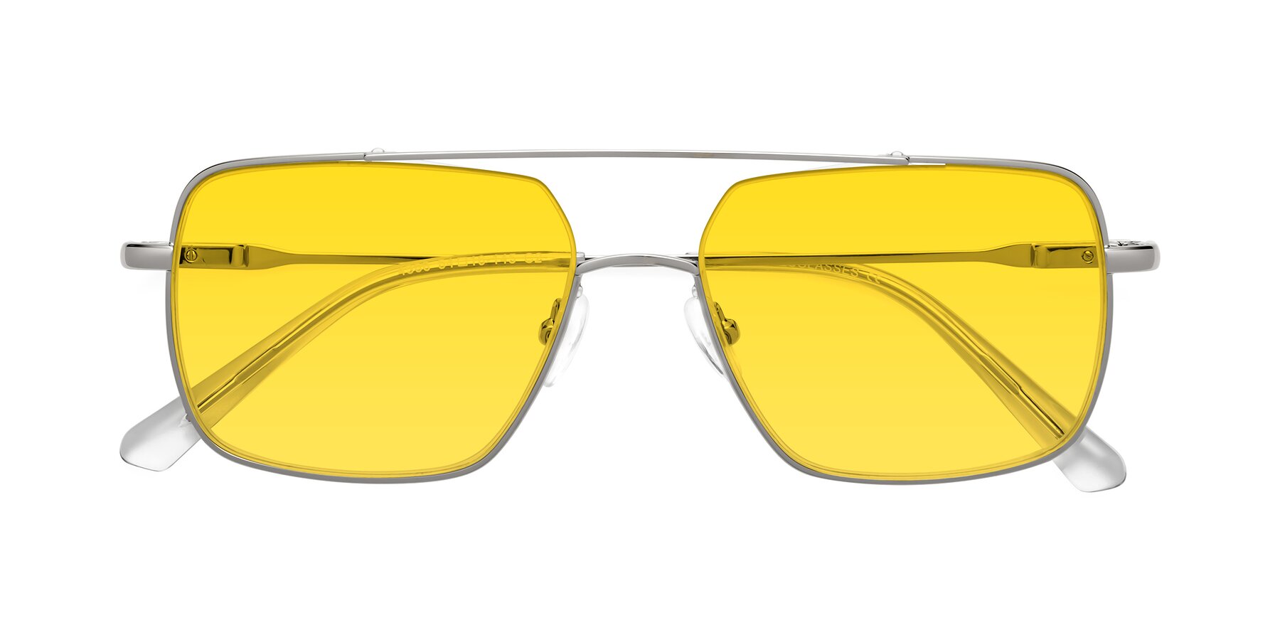 Folded Front of Jever in Silver with Yellow Tinted Lenses