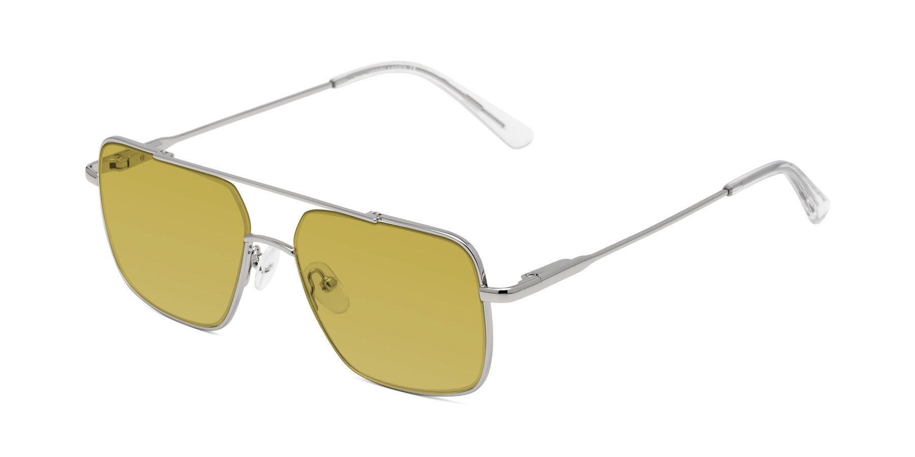 Angle of Jever in Silver with Champagne Tinted Lenses