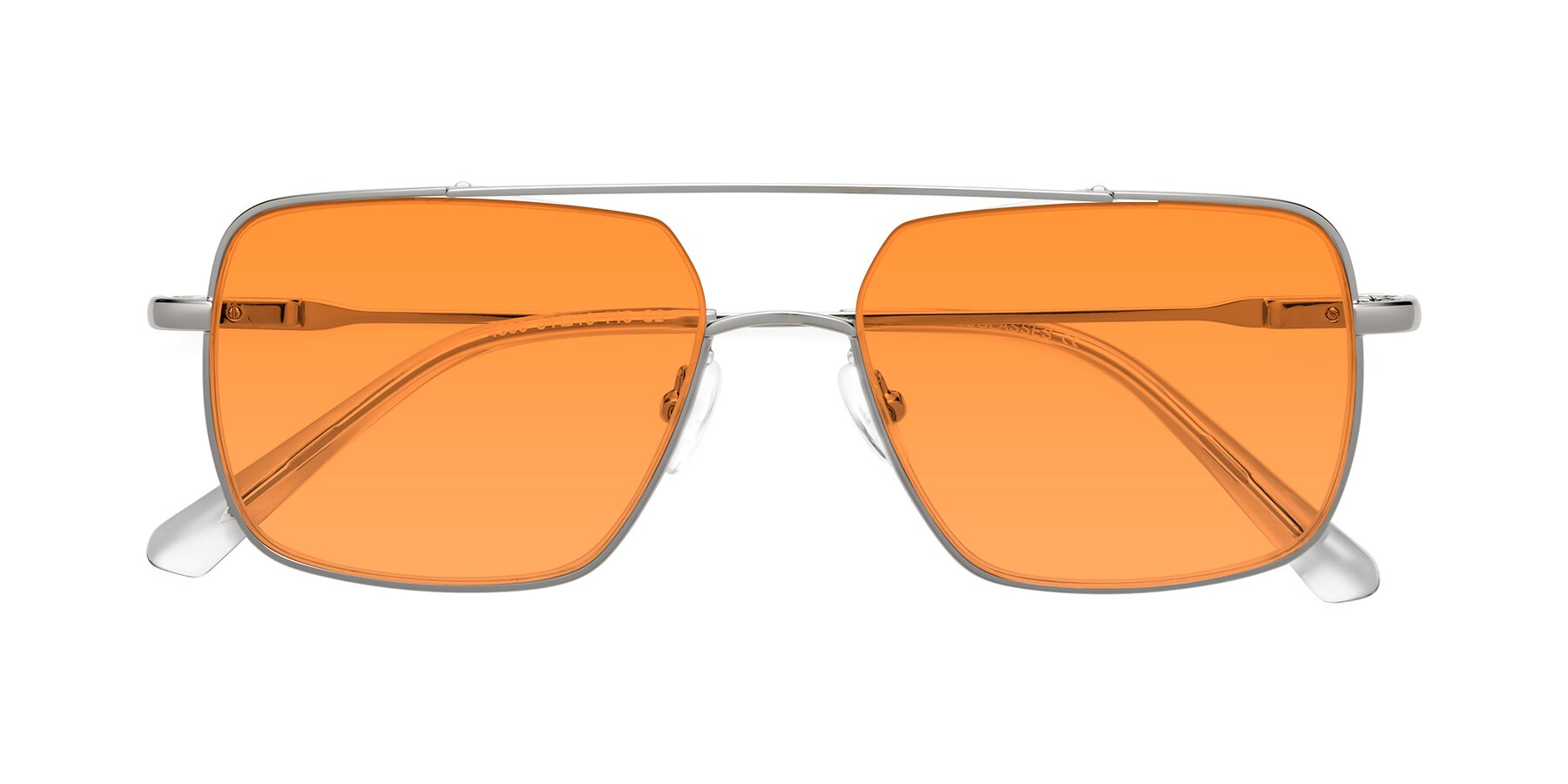 Folded Front of Jever in Silver with Orange Tinted Lenses