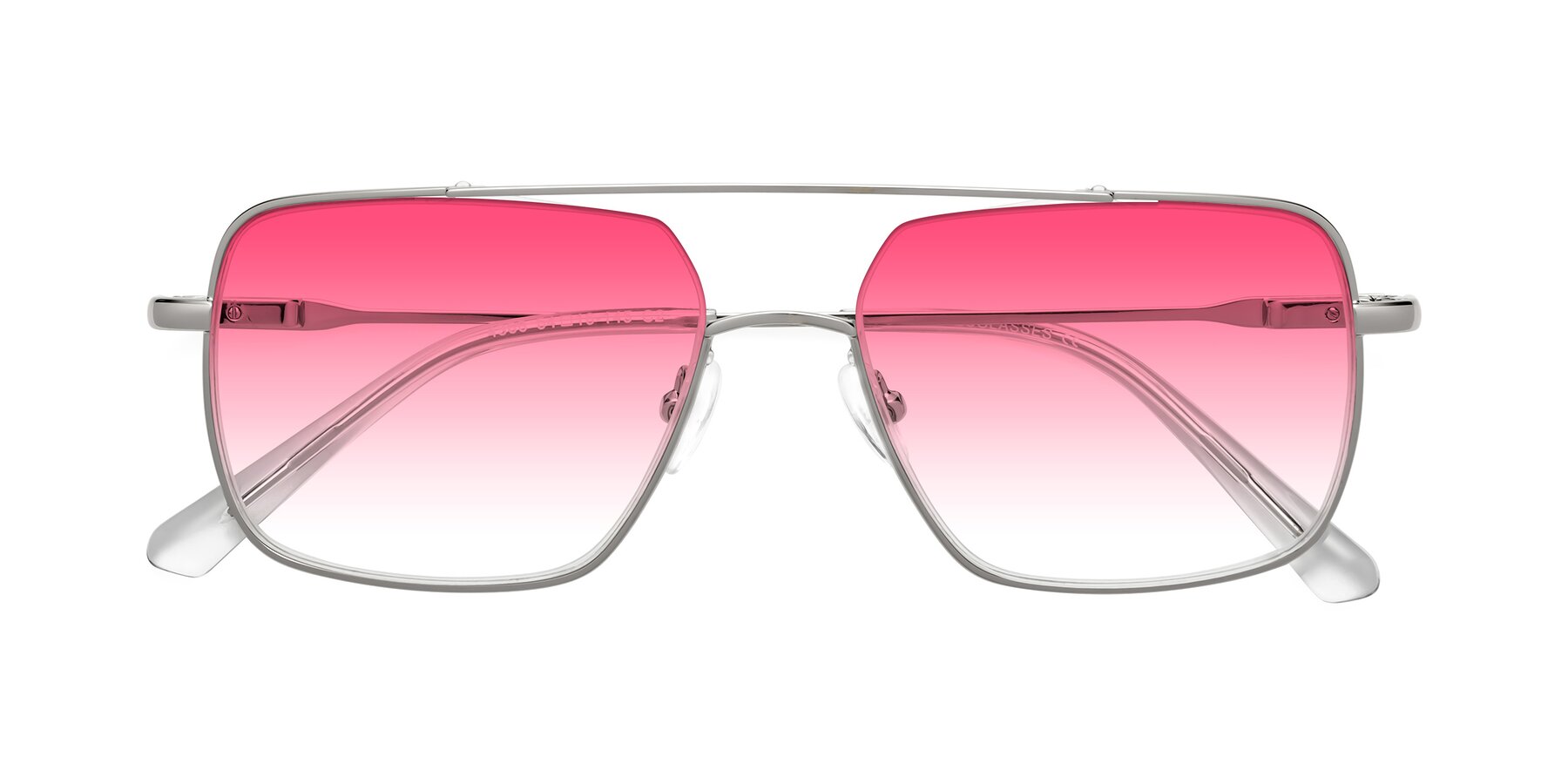Folded Front of Jever in Silver with Pink Gradient Lenses