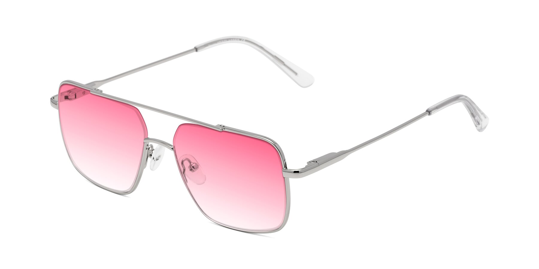 Angle of Jever in Silver with Pink Gradient Lenses