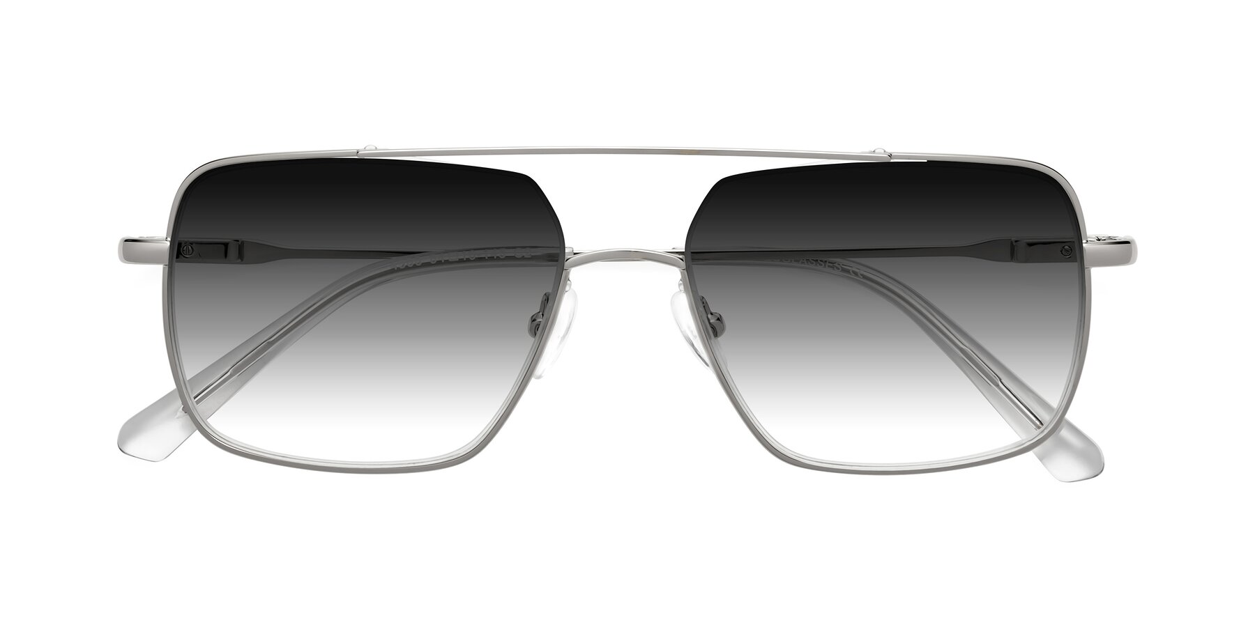 Folded Front of Jever in Silver with Gray Gradient Lenses