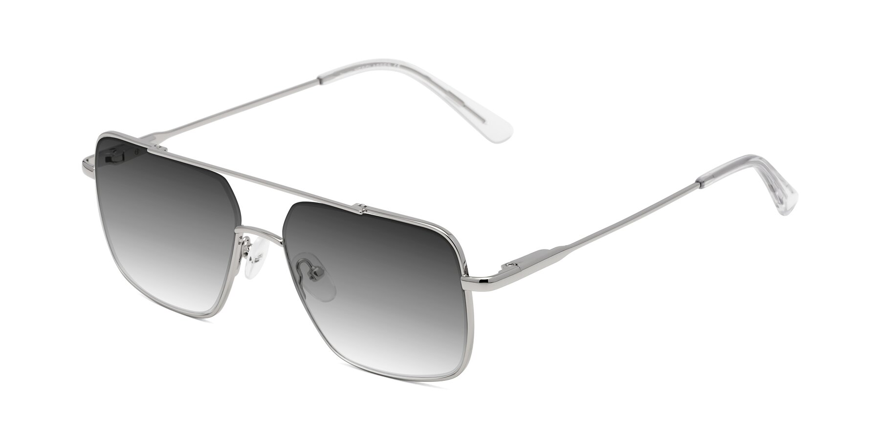 Angle of Jever in Silver with Gray Gradient Lenses