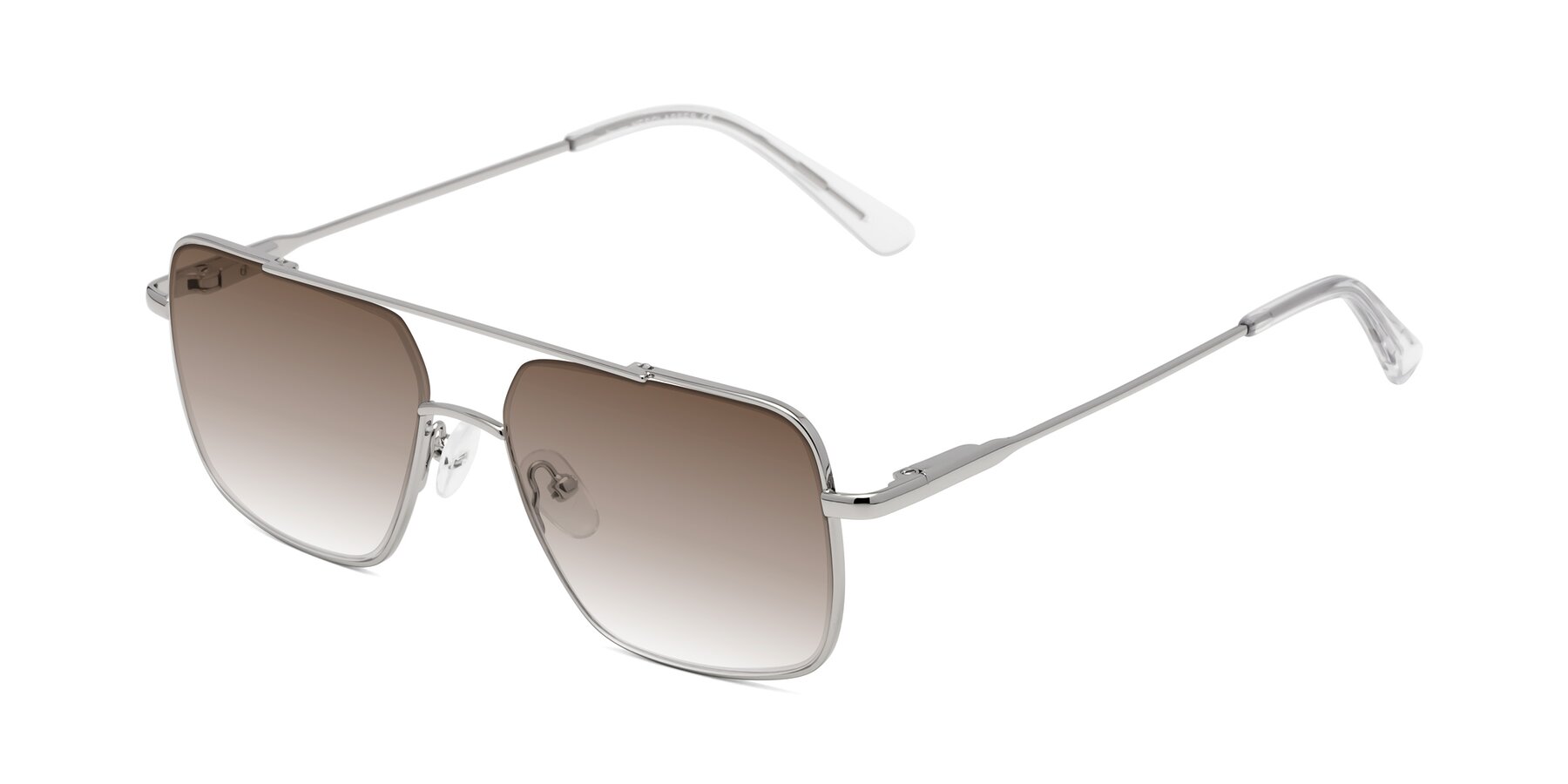 Angle of Jever in Silver with Brown Gradient Lenses