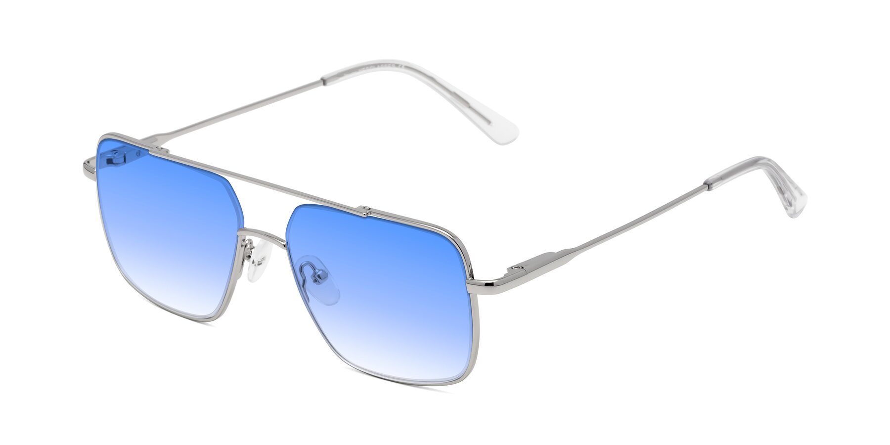 Angle of Jever in Silver with Blue Gradient Lenses