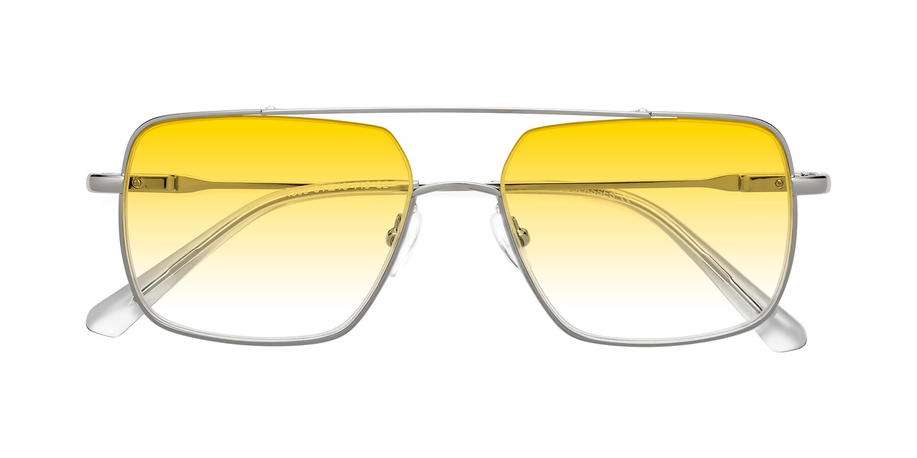 Folded Front of Jever in Silver with Yellow Gradient Lenses