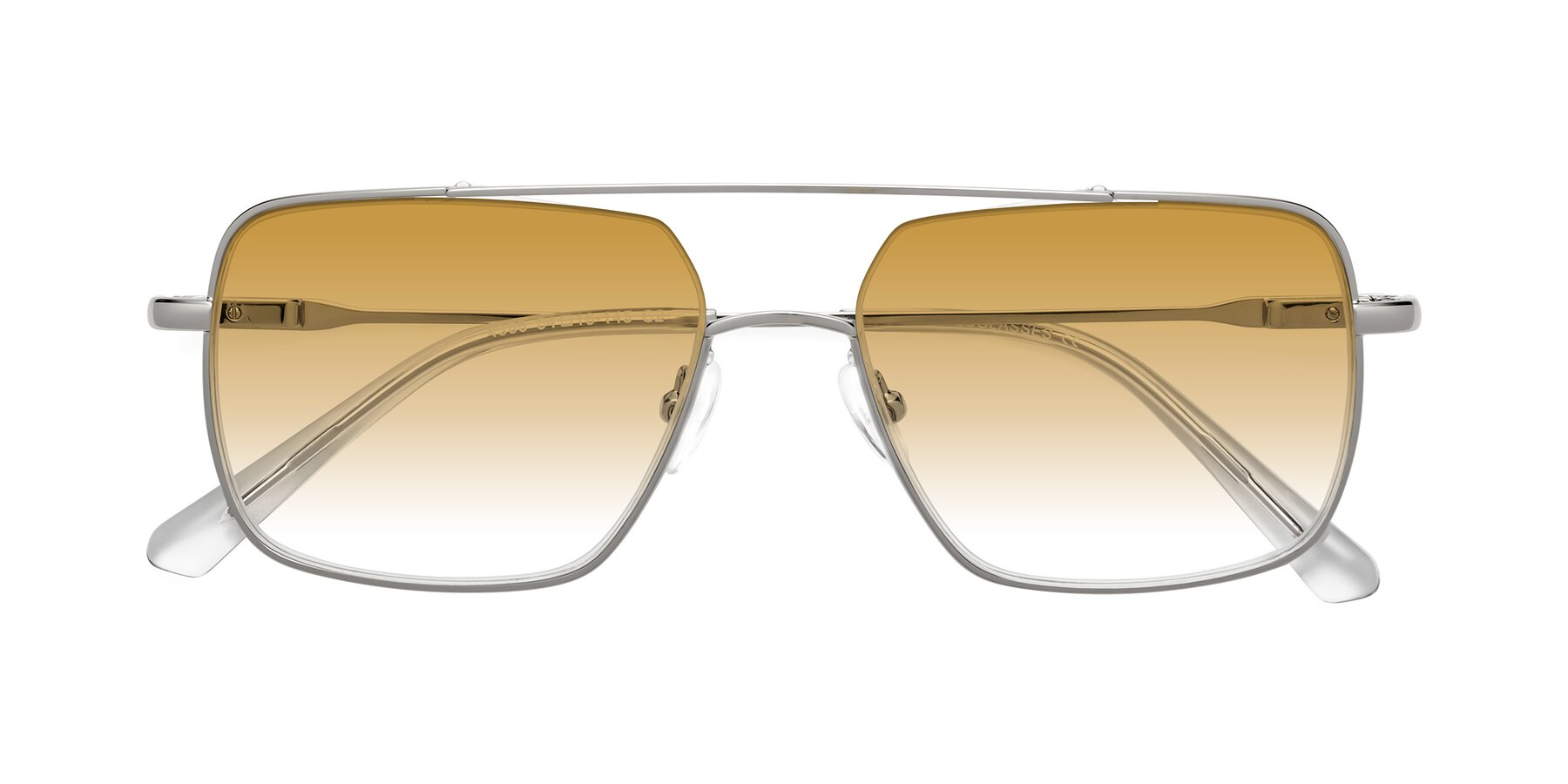 Folded Front of Jever in Silver with Champagne Gradient Lenses
