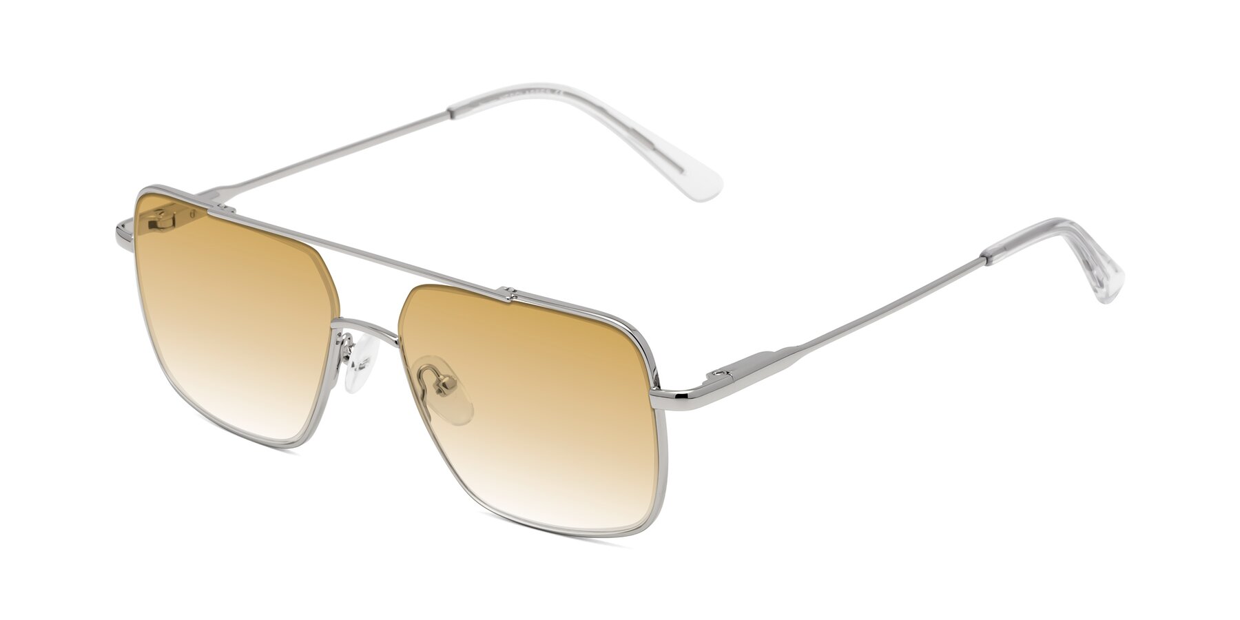 Angle of Jever in Silver with Champagne Gradient Lenses