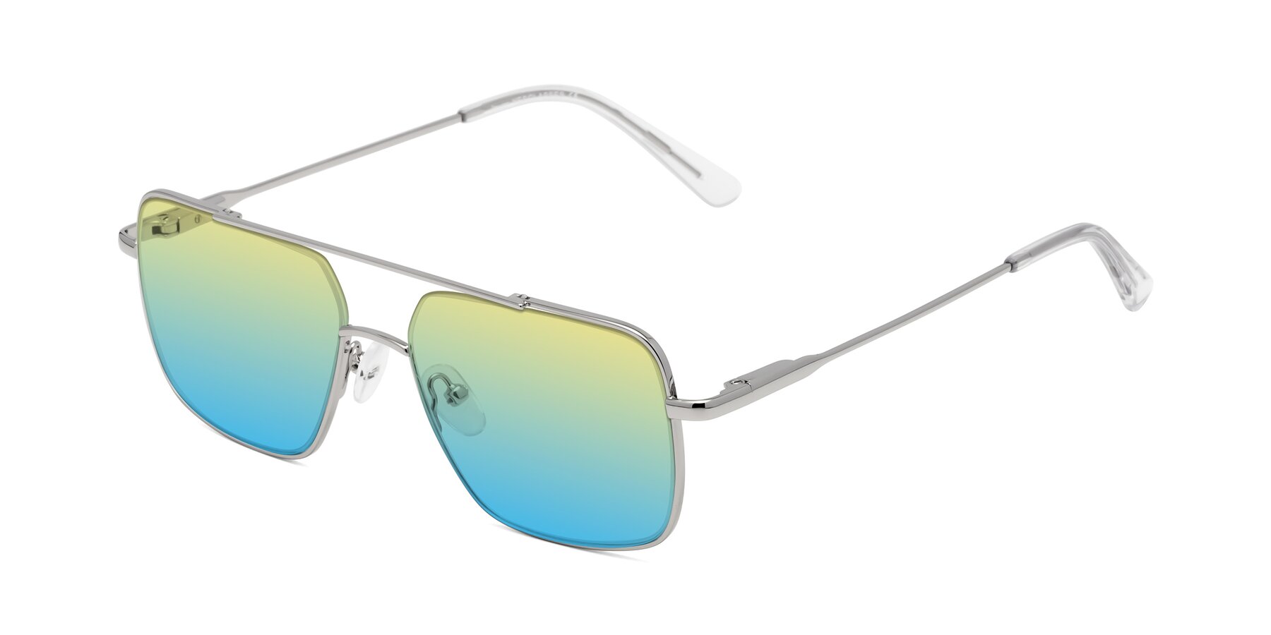Angle of Jever in Silver with Yellow / Blue Gradient Lenses