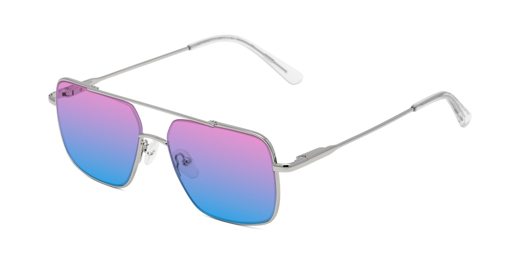 Angle of Jever in Silver with Pink / Blue Gradient Lenses