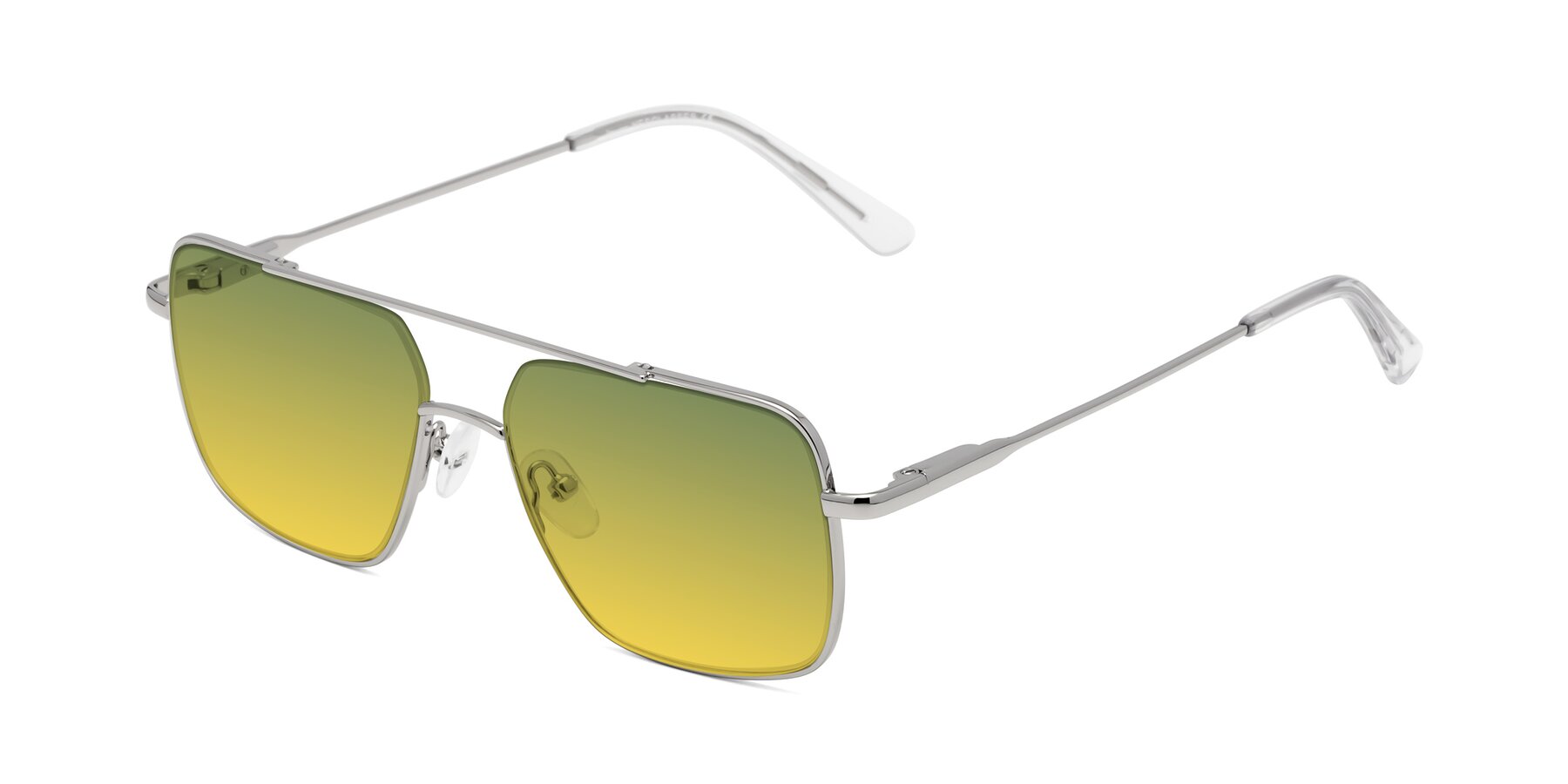 Angle of Jever in Silver with Green / Yellow Gradient Lenses