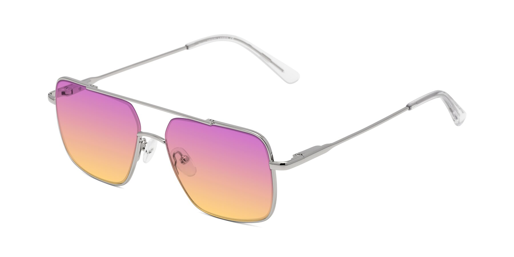 Angle of Jever in Silver with Purple / Yellow Gradient Lenses