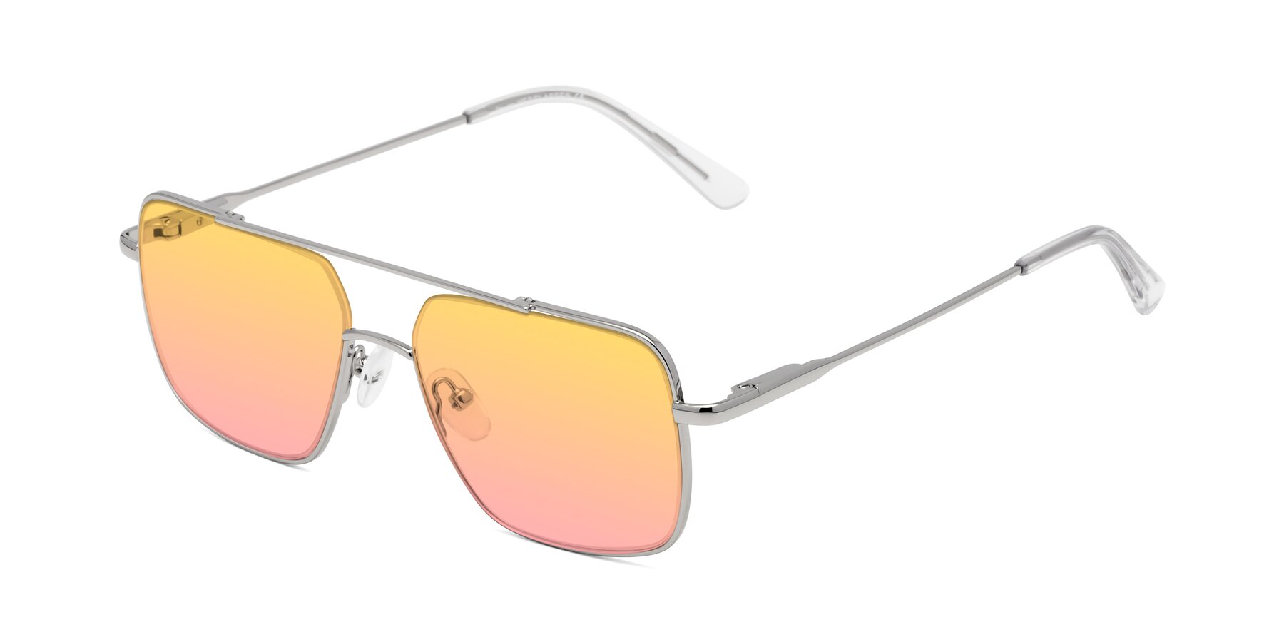 Angle of Jever in Silver with Yellow / Pink Gradient Lenses