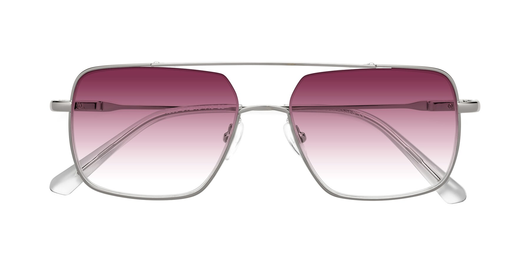 Folded Front of Jever in Silver with Wine Gradient Lenses