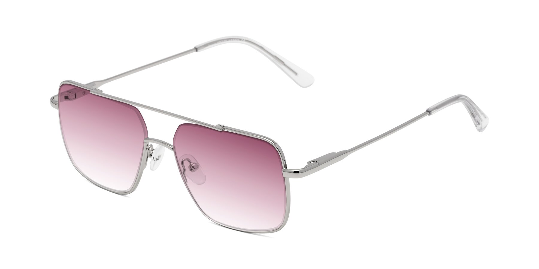 Angle of Jever in Silver with Wine Gradient Lenses