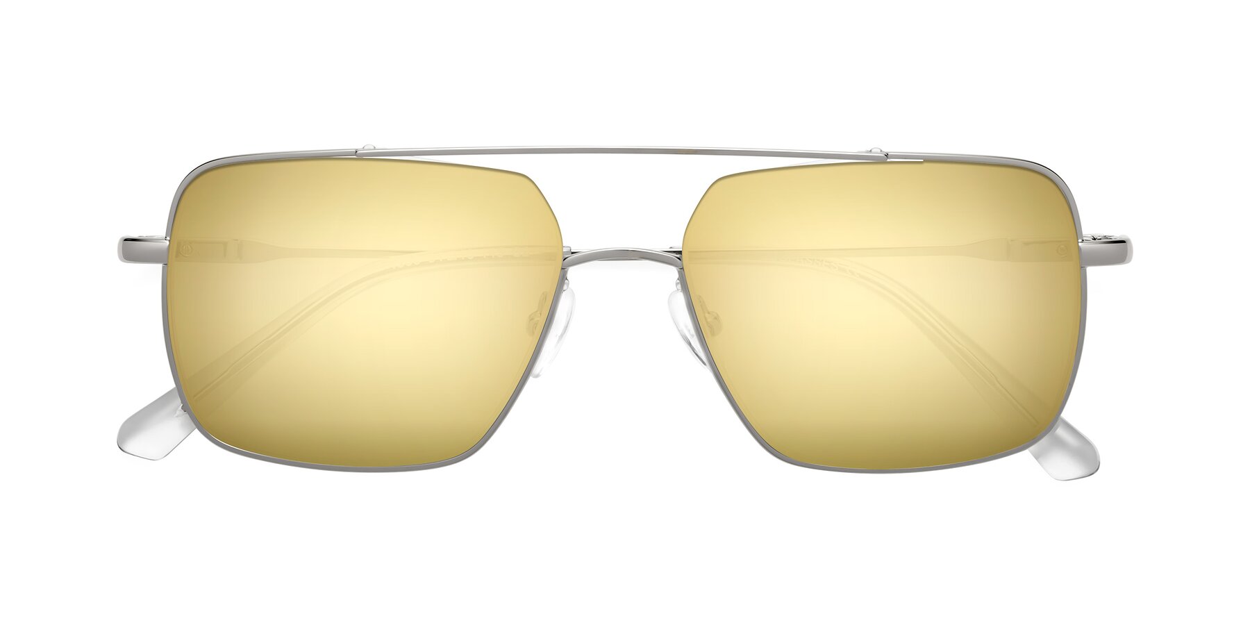 Folded Front of Jever in Silver with Gold Mirrored Lenses