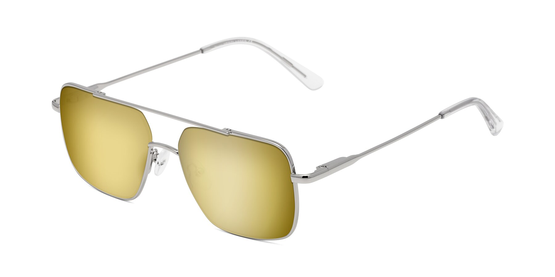 Angle of Jever in Silver with Gold Mirrored Lenses