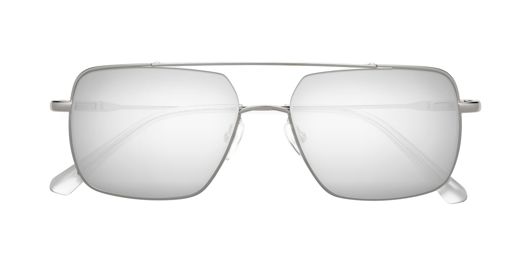 Folded Front of Jever in Silver with Silver Mirrored Lenses