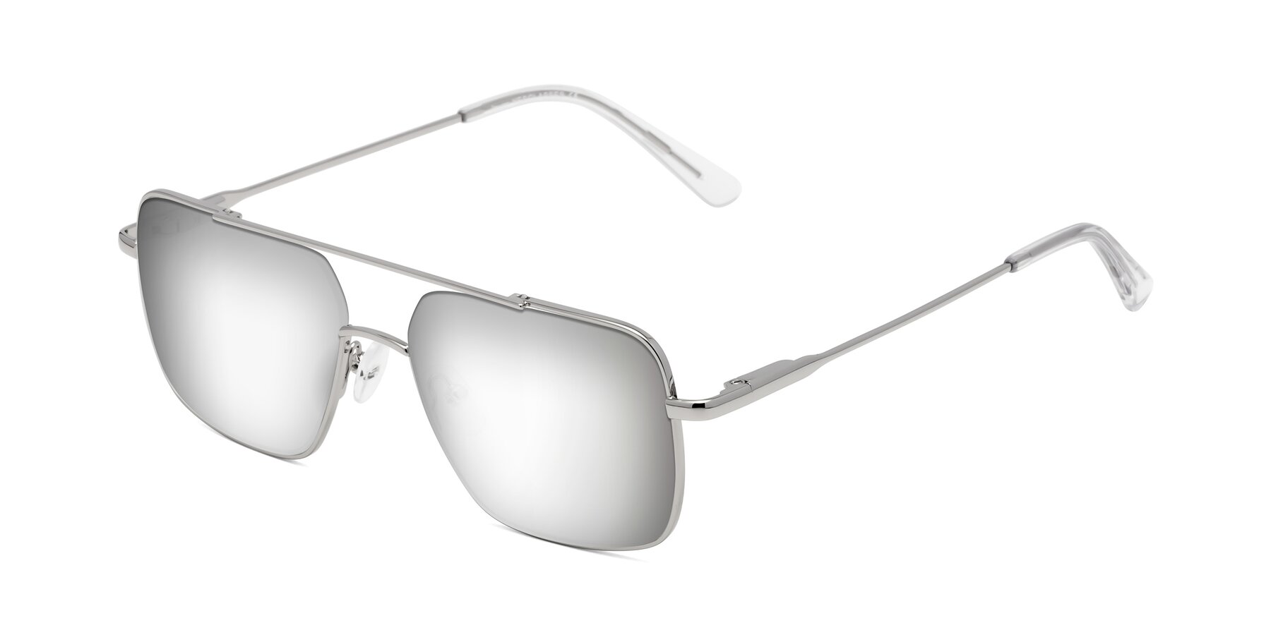 Angle of Jever in Silver with Silver Mirrored Lenses