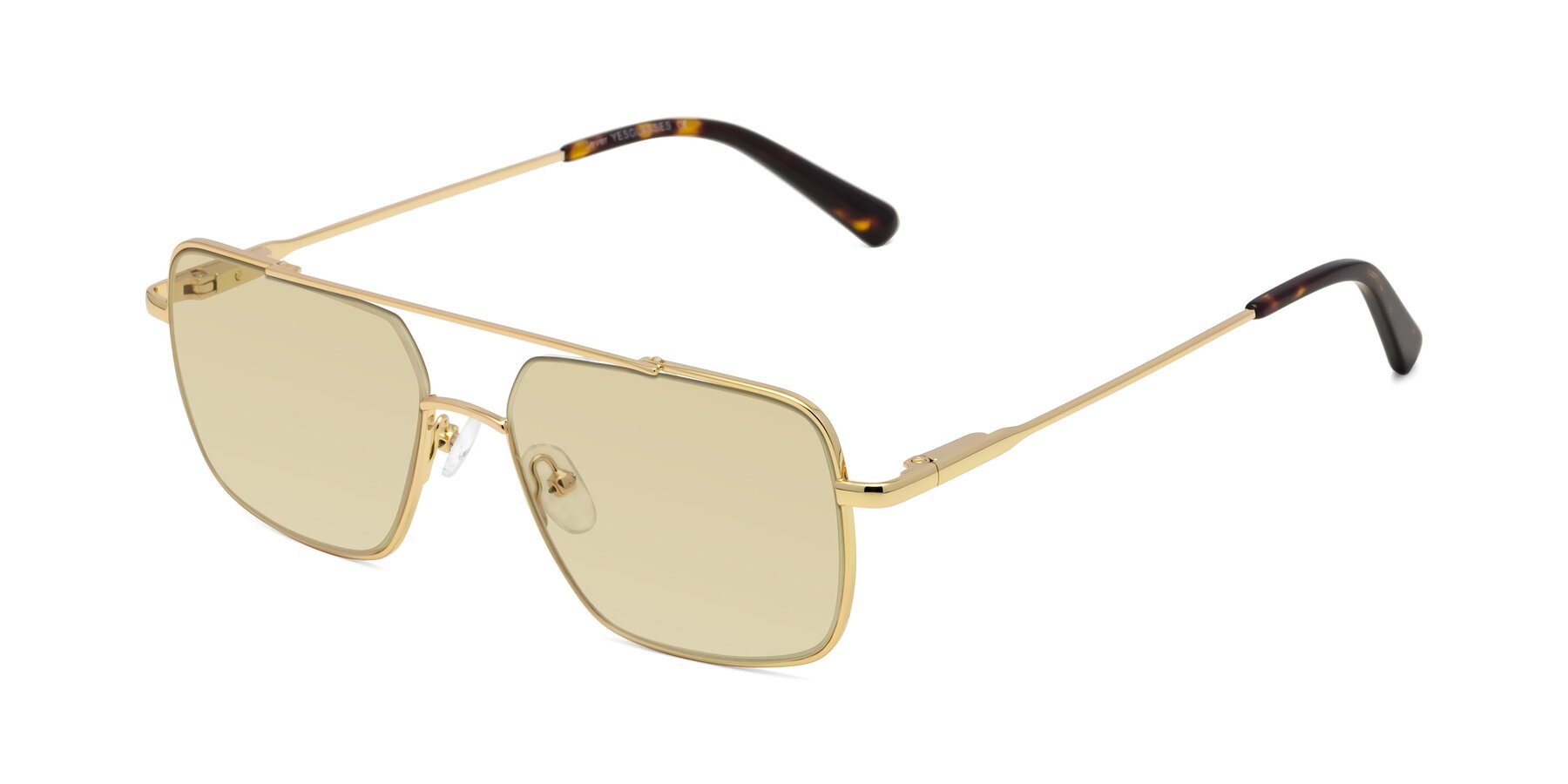 Angle of Jever in Gold with Light Champagne Tinted Lenses