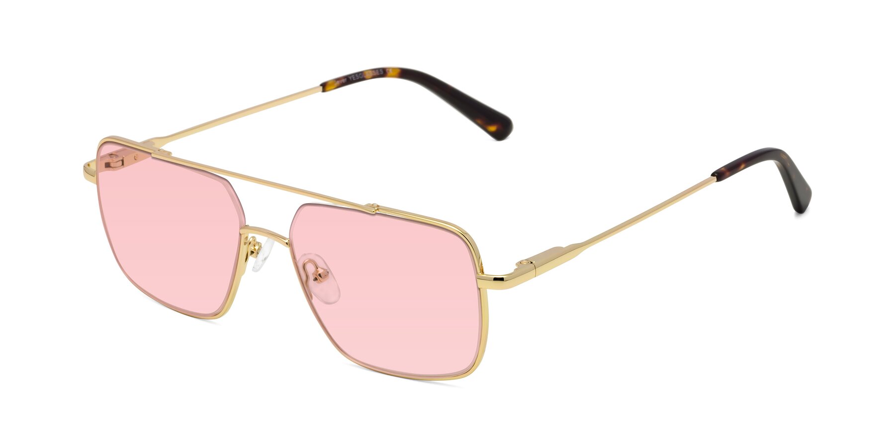 Angle of Jever in Gold with Light Garnet Tinted Lenses