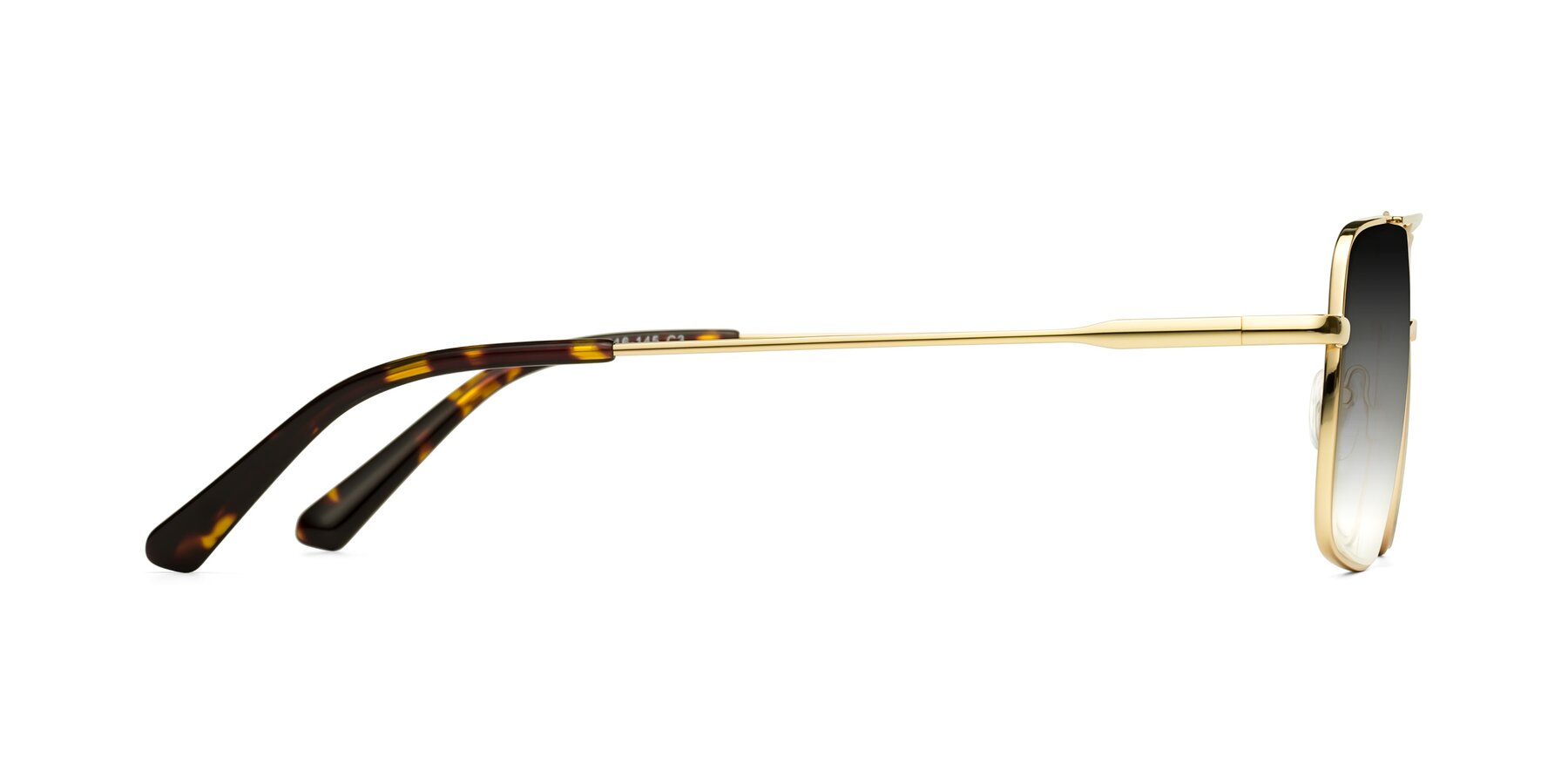 Side of Jever in Gold with Gray Gradient Lenses