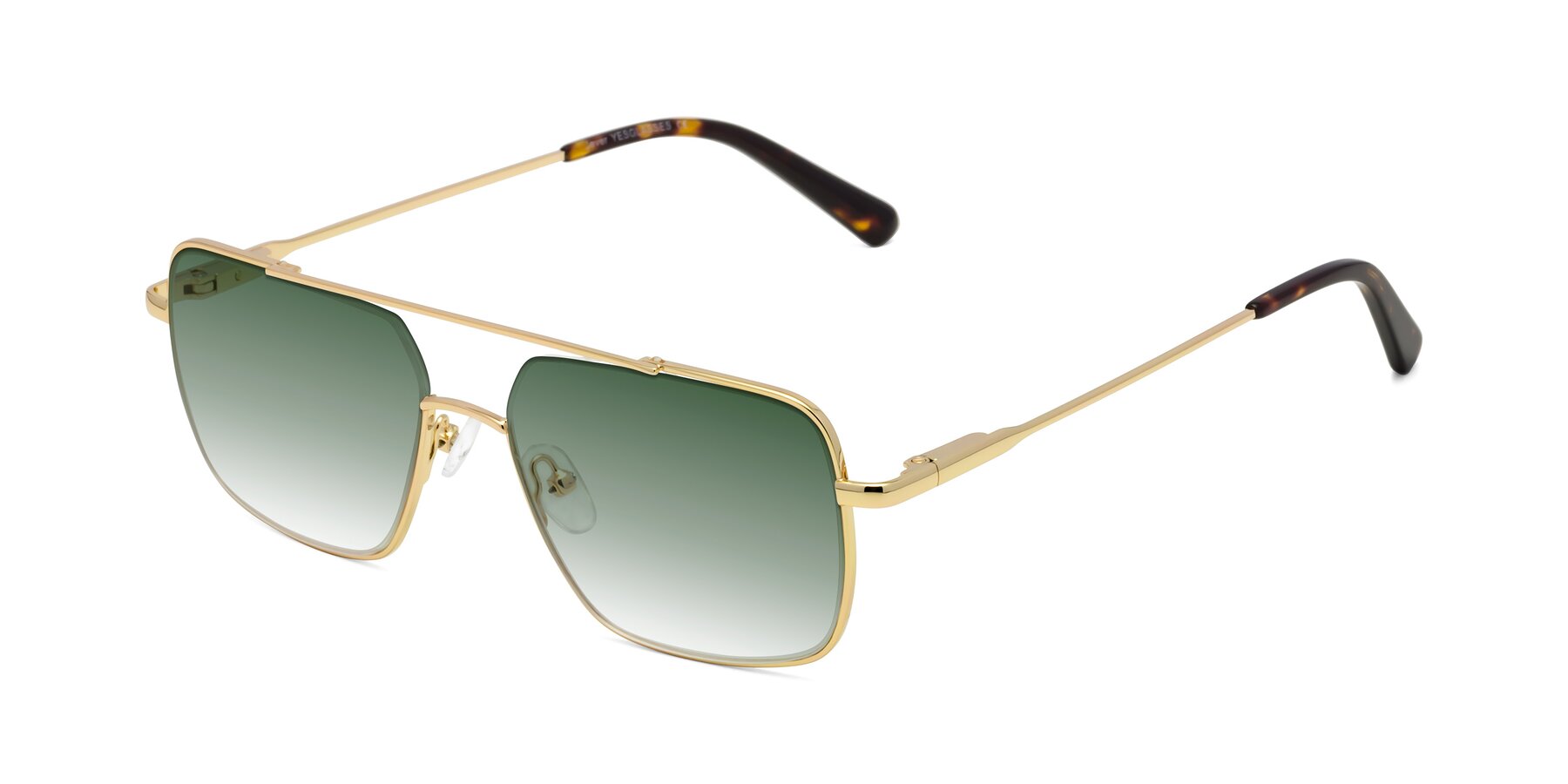 Angle of Jever in Gold with Green Gradient Lenses