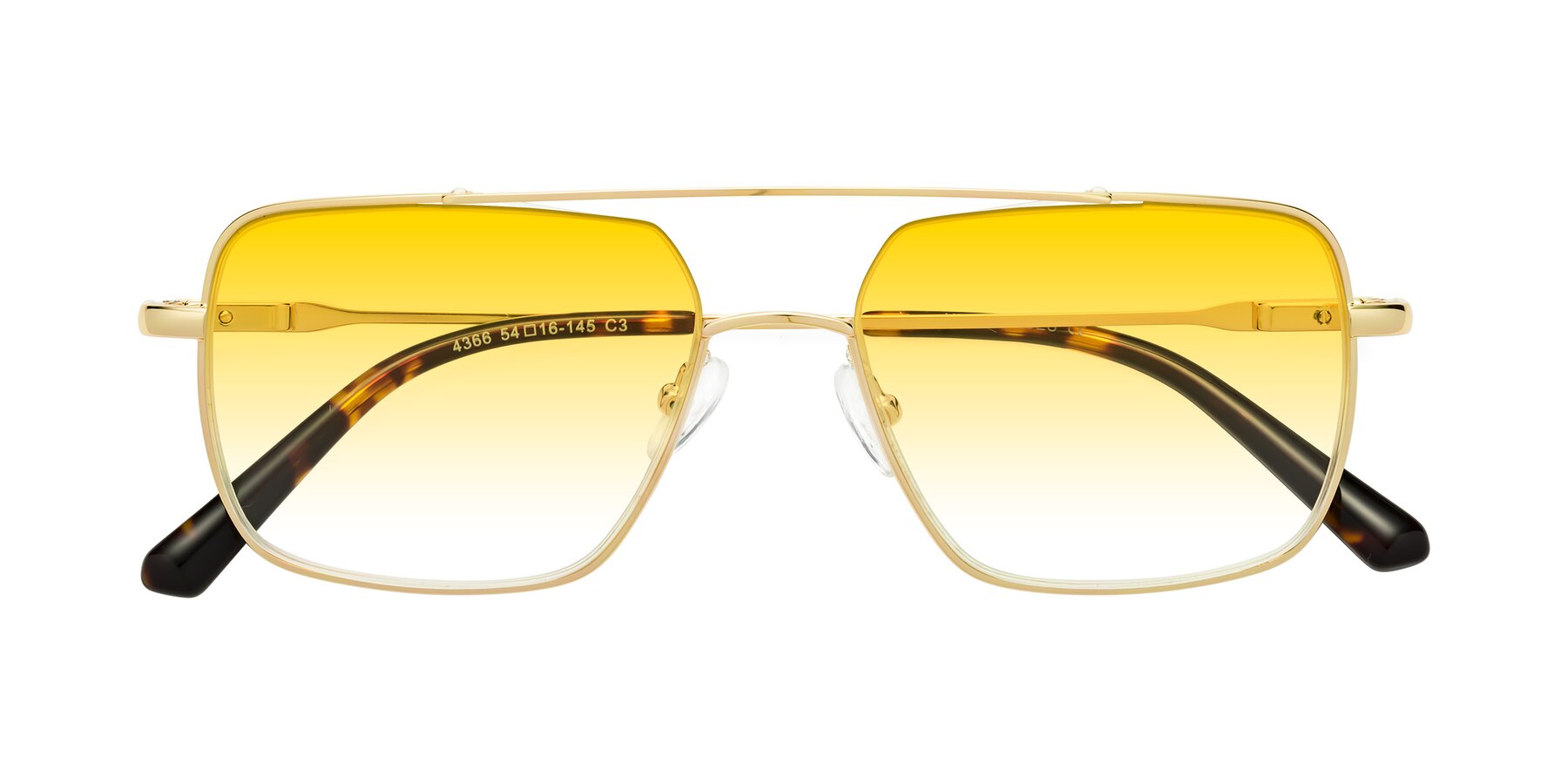 Folded Front of Jever in Gold with Yellow Gradient Lenses