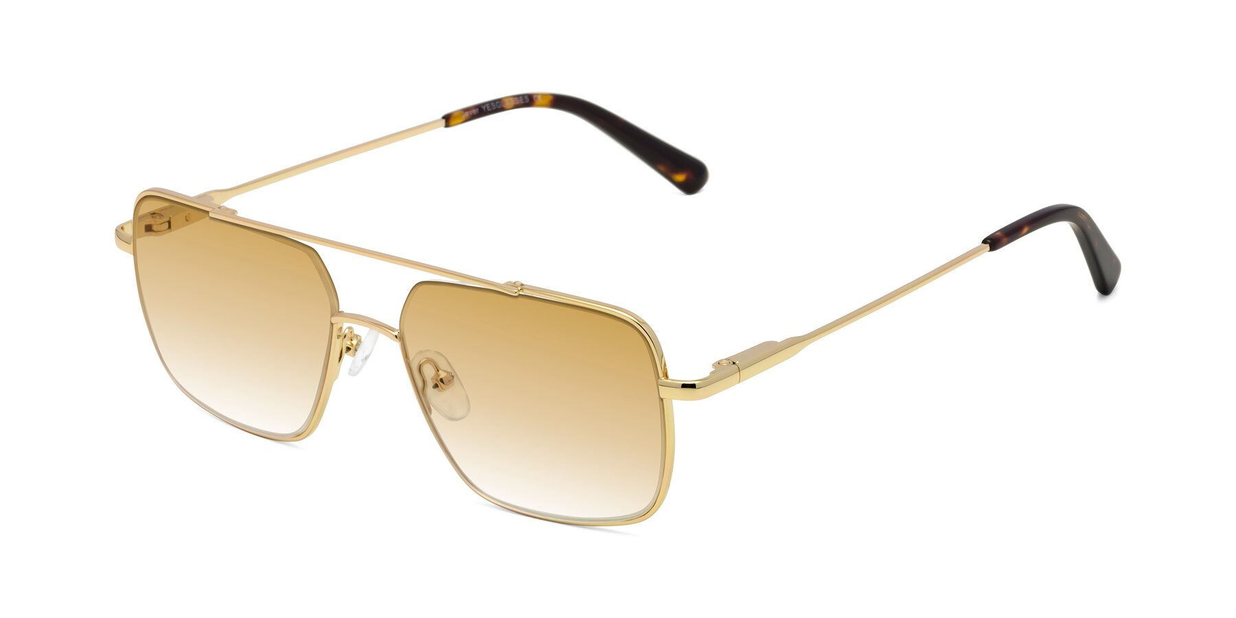 Angle of Jever in Gold with Champagne Gradient Lenses