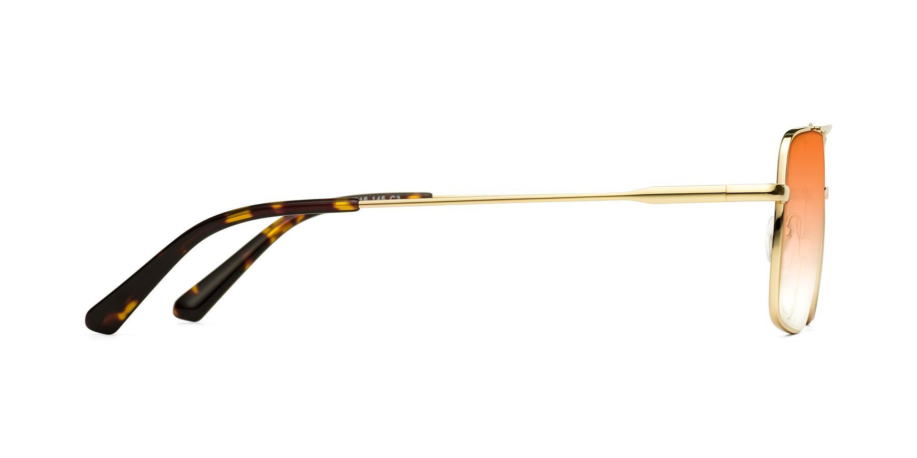 Side of Jever in Gold with Orange Gradient Lenses