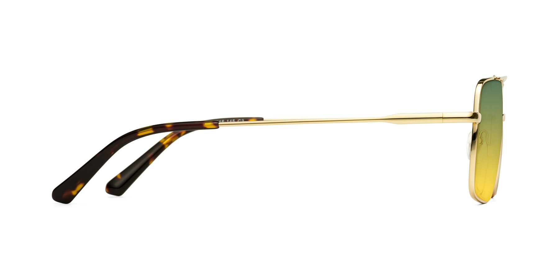 Side of Jever in Gold with Green / Yellow Gradient Lenses