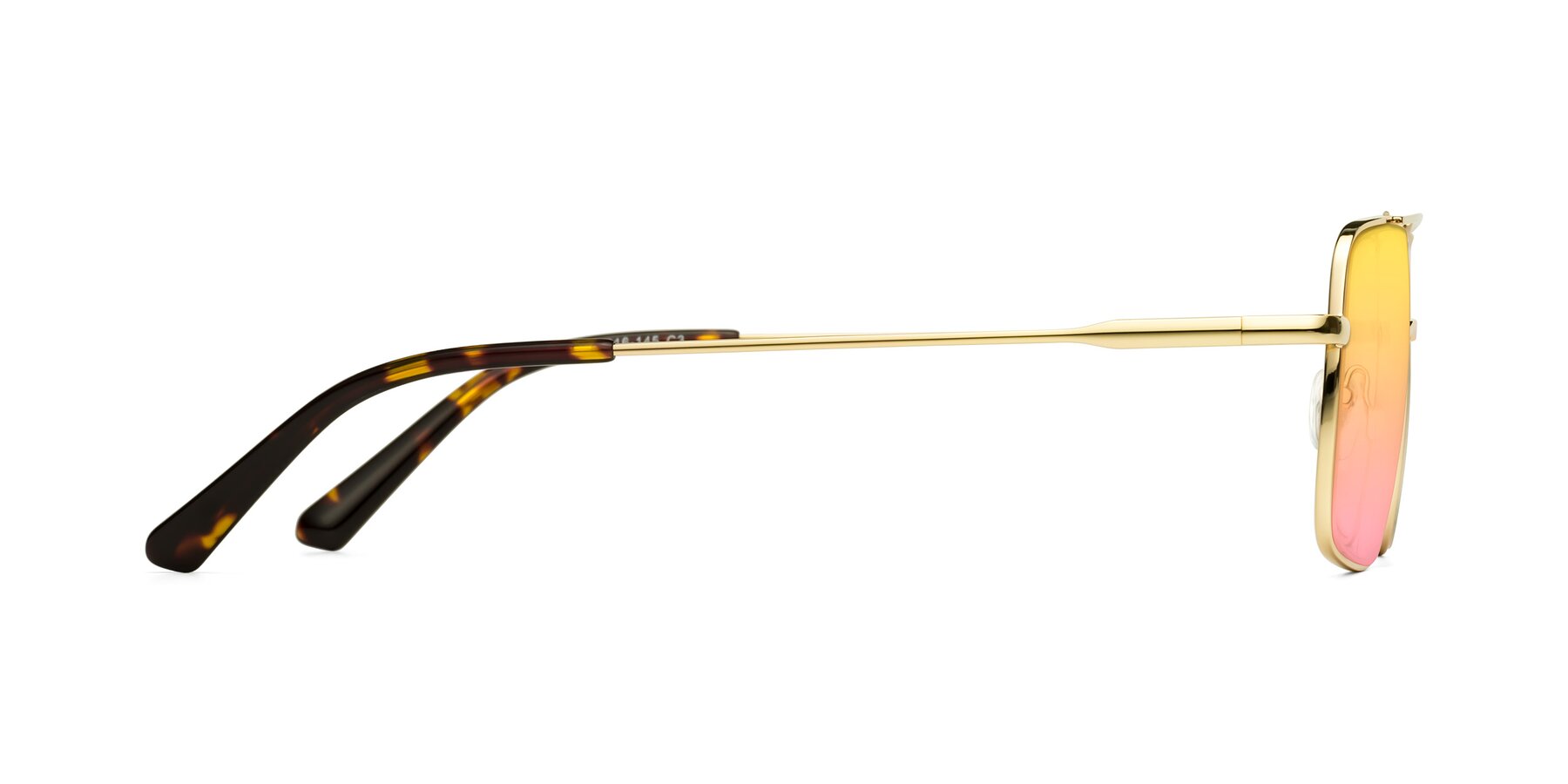 Side of Jever in Gold with Yellow / Pink Gradient Lenses
