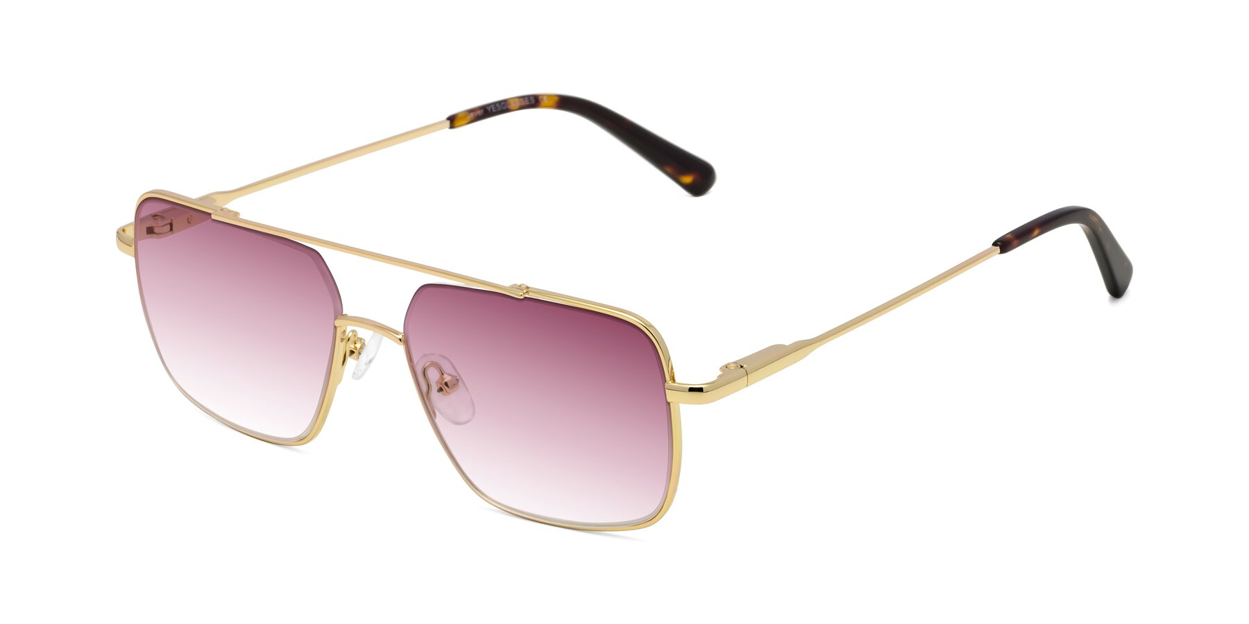 Angle of Jever in Gold with Wine Gradient Lenses