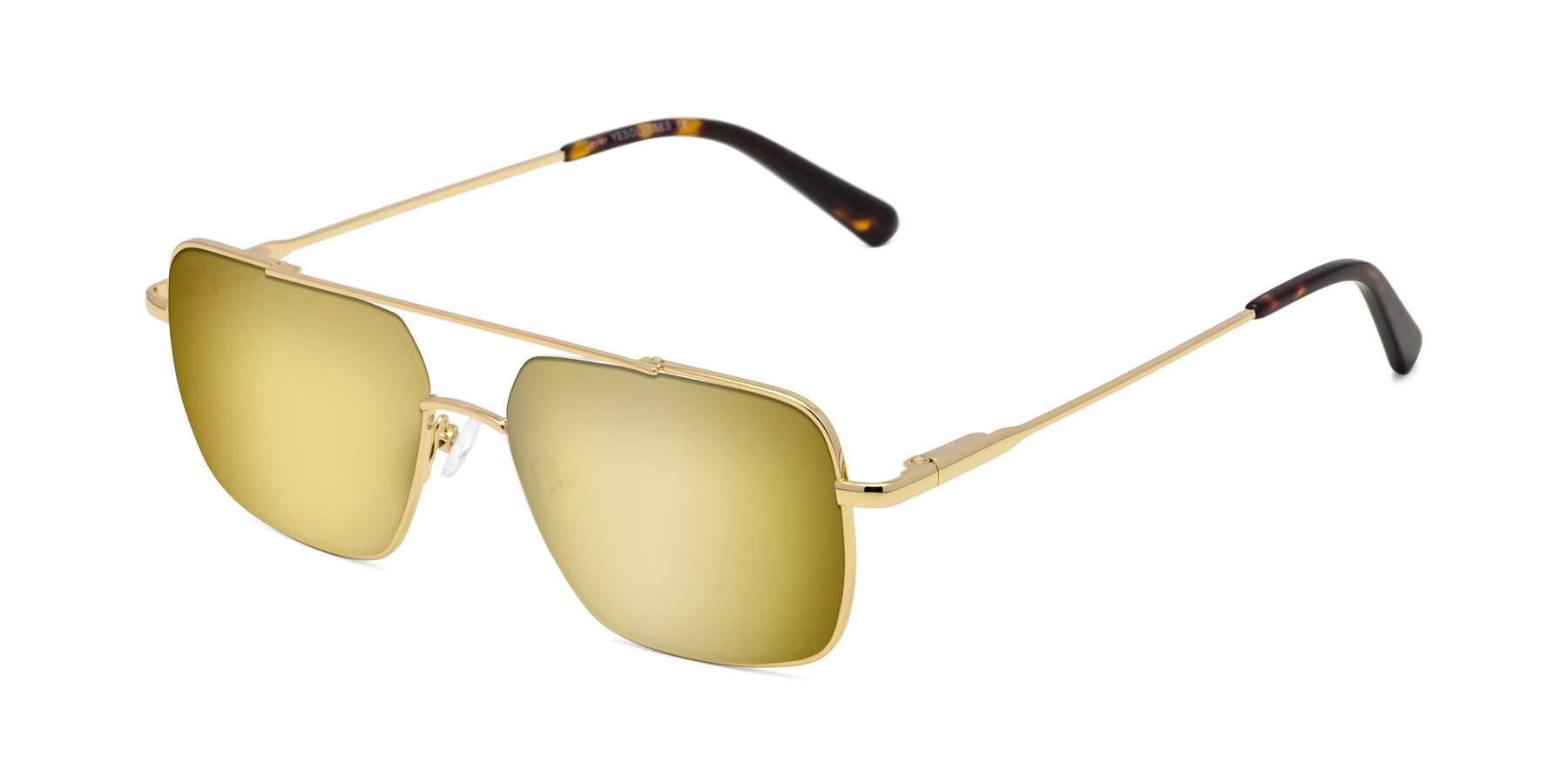 Angle of Jever in Gold with Gold Mirrored Lenses