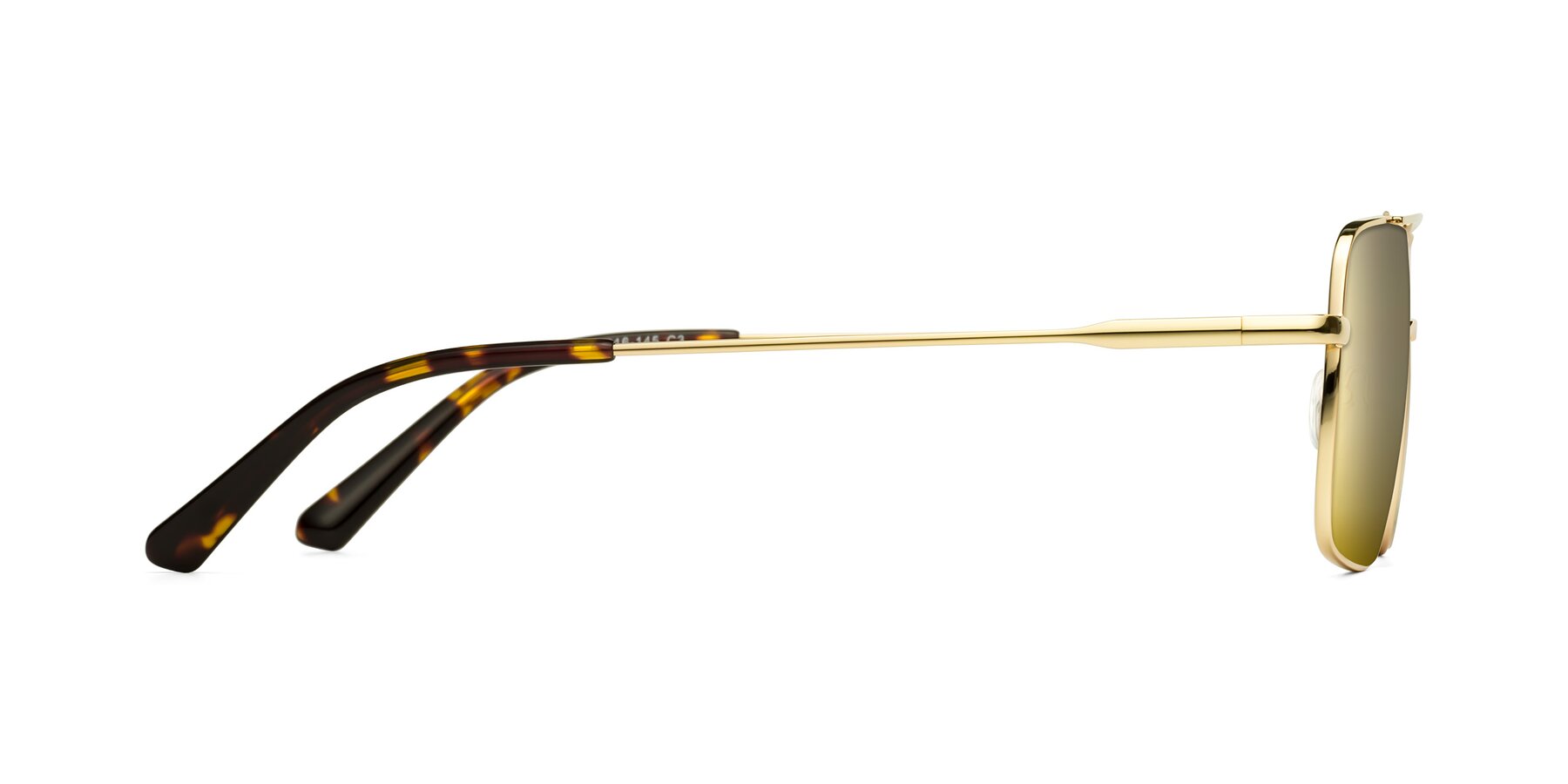 Side of Jever in Gold with Gold Mirrored Lenses